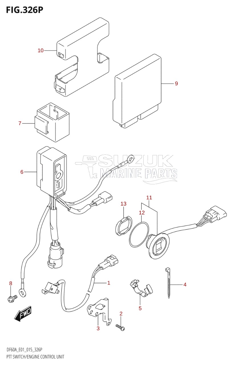 PTT SWITCH / ENGINE CONTROL UNIT (DF50AVTH:E01)