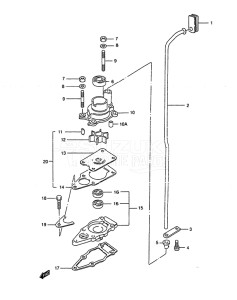 Outboard DT 5 drawing Water Pump