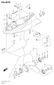 06002F-710001 (2017) 60hp E03-USA (DF60A) DF60A drawing GEAR CASE (DF50AVT:E03)