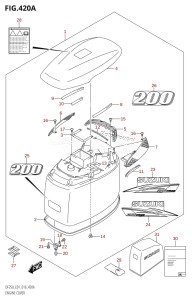 DF250Z From 25003Z-610001 (E40)  2016 drawing ENGINE COVER (DF200T:E01,DF200Z:E01)