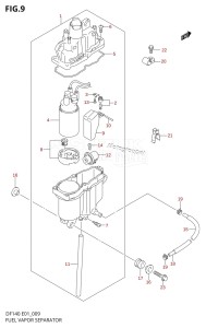 DF140Z From 14002Z-110001 (E03)  2011 drawing FUEL VAPOR SEPARATOR