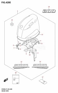 DF200AT From 20003F-440001 (E03 E11 E40)  2024 drawing ENGINE COVER ((DF200AT,DF200AZ):(E11,E40))