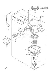 Outboard DF 9.9A drawing Recoil Starter