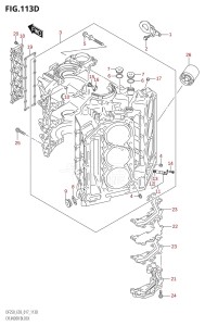 DF225Z From 22503Z-710001 (E03)  2017 drawing CYLINDER BLOCK (DF225Z:E03)