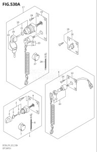 01504F-040001 (2020) 15hp E01-Gen. Export 1 (DF15AR   DF15AT_2) DF15A drawing OPT:SWITCH (SEE NOTE)