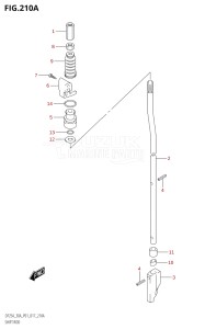 02504F-710001 (2017) 25hp P01-Gen. Export 1 (DF25A  DF25AR  DF25AT  DF25ATH) DF25A drawing SHIFT ROD