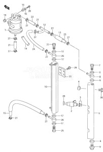 DF 115 drawing Fuel Injector (S/N 152526 & Older)