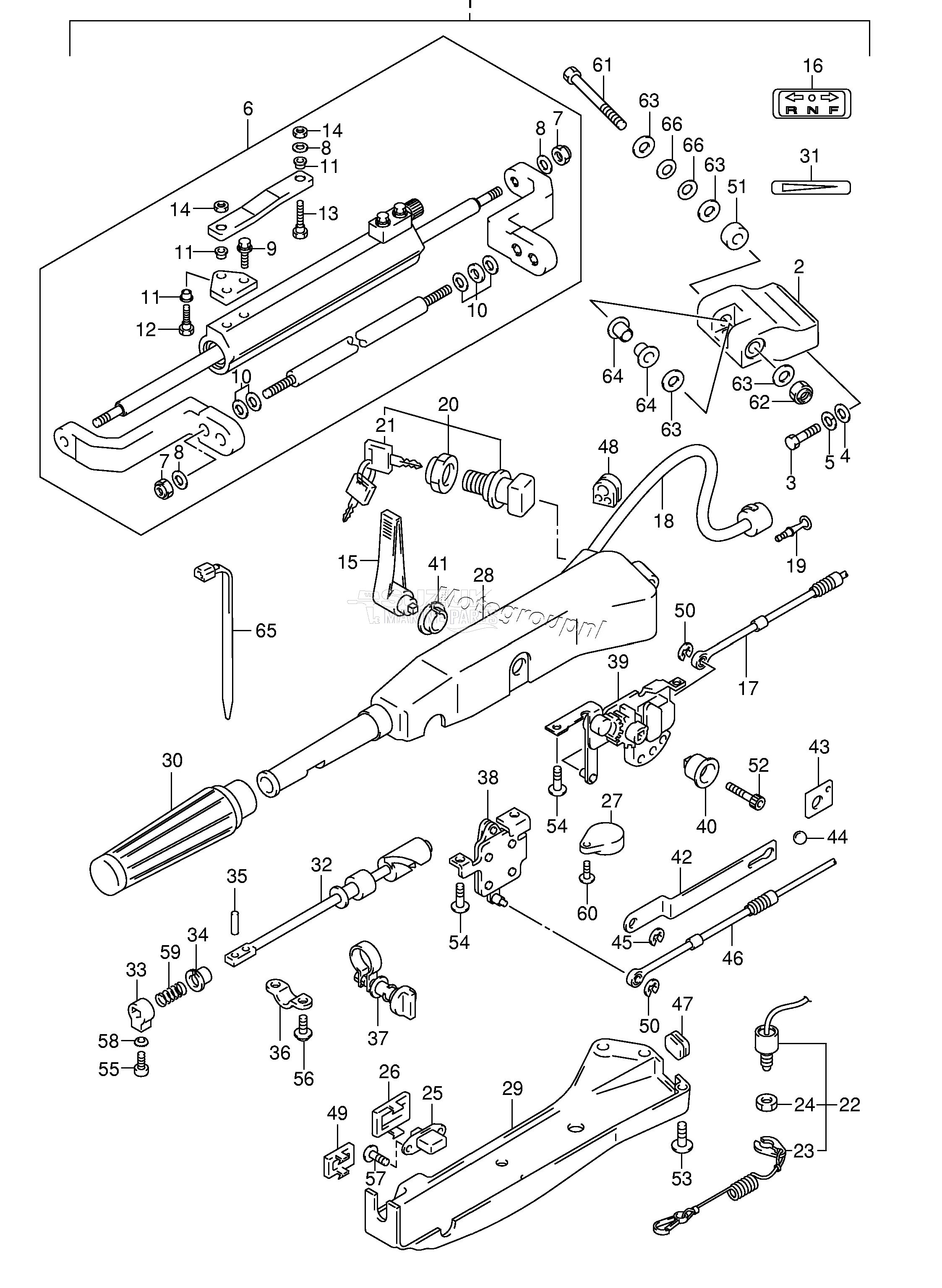 OPT:TILLER HANDLE (DF115WT)