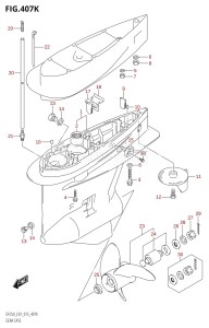 DF200Z From 20002Z-510001 (E01 E40)  2015 drawing GEAR CASE (DF250T:E40)