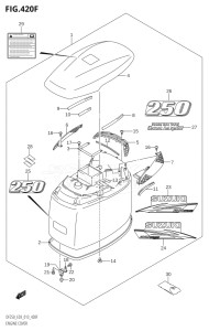 25004F-310001 (2013) 250hp E03-USA (DF250ST) DF250ST drawing ENGINE COVER (DF250Z:E03)