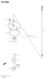 DF175Z From 17502Z-210001 (E01 E40)  2012 drawing CLUTCH ROD (DF150Z:E01)