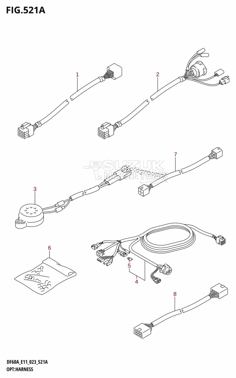 OPT:HARNESS ((DF40A,DF40AST,DF50A,DF60A,DF50AVT,DF60AVT,DF40ASVT):(020,021))