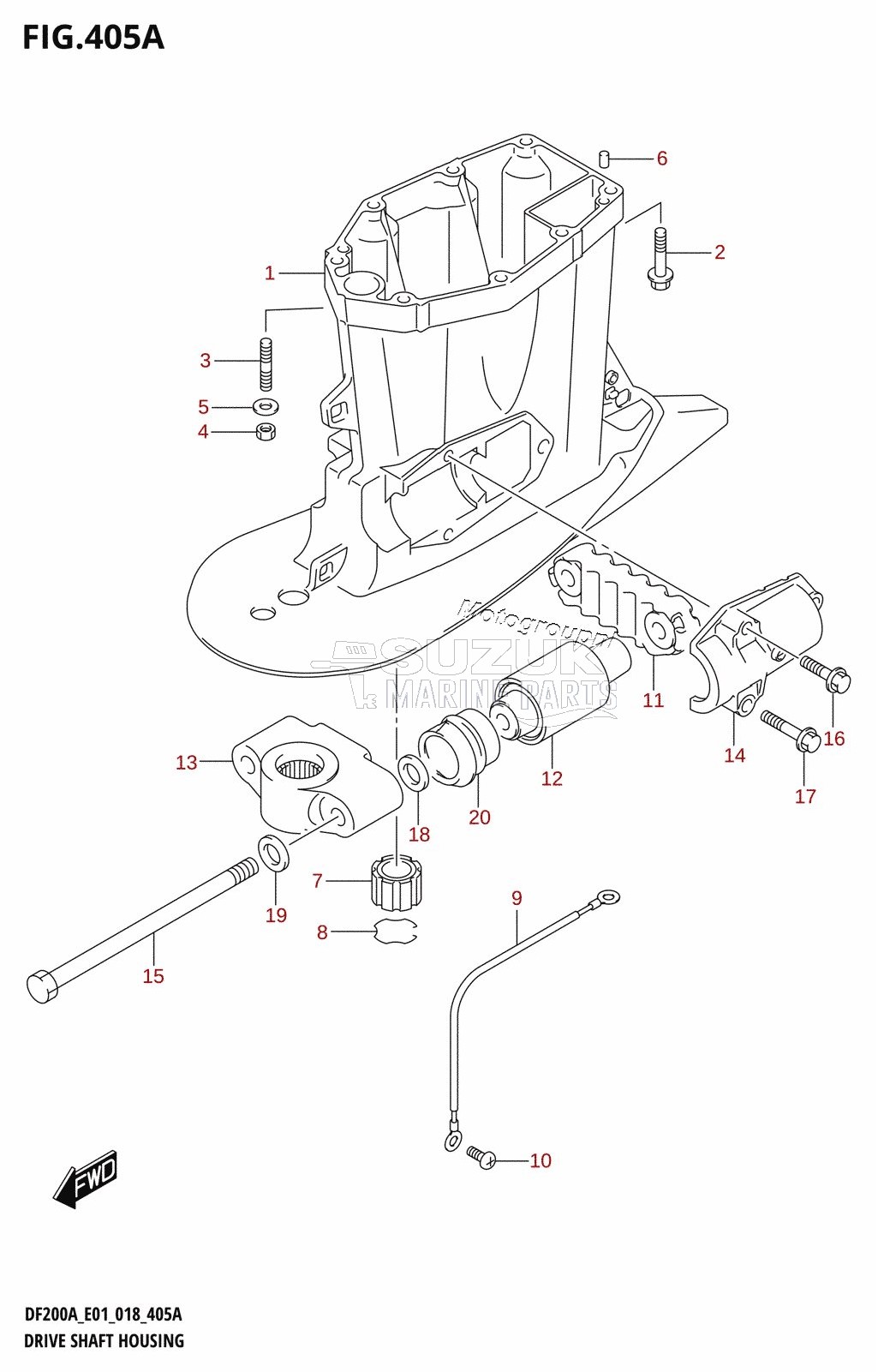 DRIVE SHAFT HOUSING (DF200AT)