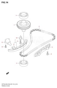 07003F-210001 (2012) 70hp E01 E40-Gen. Export 1 - Costa Rica (DF70A  DF70AT / DF70ATH  DF70ATH) DF70A drawing TIMING CHAIN