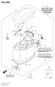 DF250ST From 25004F-240001 (E03)  2022 drawing ENGINE COVER ((DF225T,DF225Z):022)