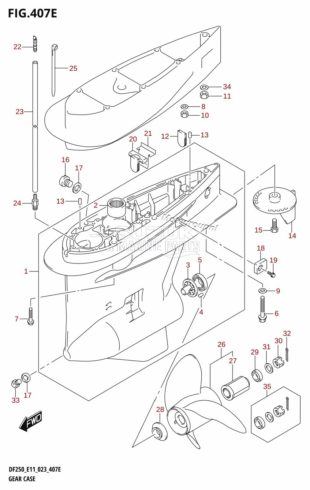 GEAR CASE (DF225Z)