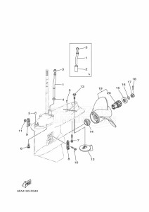 F175AETX drawing PROPELLER-HOUSING-AND-TRANSMISSION-2