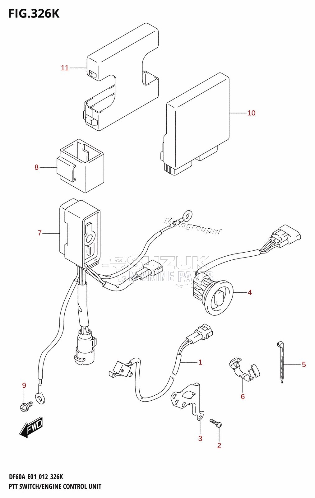 PTT SWITCH /​ ENGINE CONTROL UNIT (DF60ATH:E01)