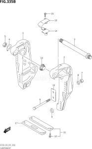 22503F-910001 (2019) 225hp E03-USA (DF225T) DF225T drawing CLAMP BRACKET (DF250ST:L-TRANSOM)