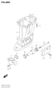 04003F-040001 (2020) 40hp E01-Gen. Export 1 (DF40A  DF40AQH  DF40ATH) DF40A drawing DRIVE SHAFT HOUSING (DF60ATH:E01)