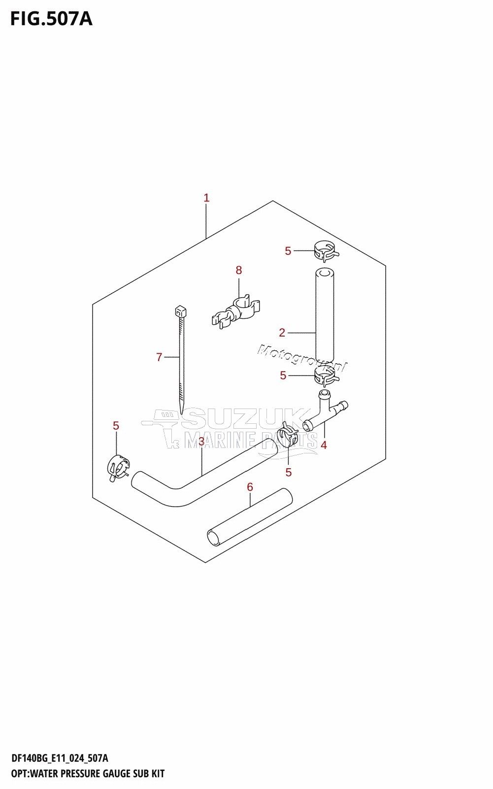 OPT:WATER PRESSURE GAUGE SUB KIT (DF115BG,DF115BZG)