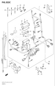 17502F-210001 (2012) 175hp E01 E40-Gen. Export 1 - Costa Rica (DF175T) DF175T drawing HARNESS (DF150Z:E01)