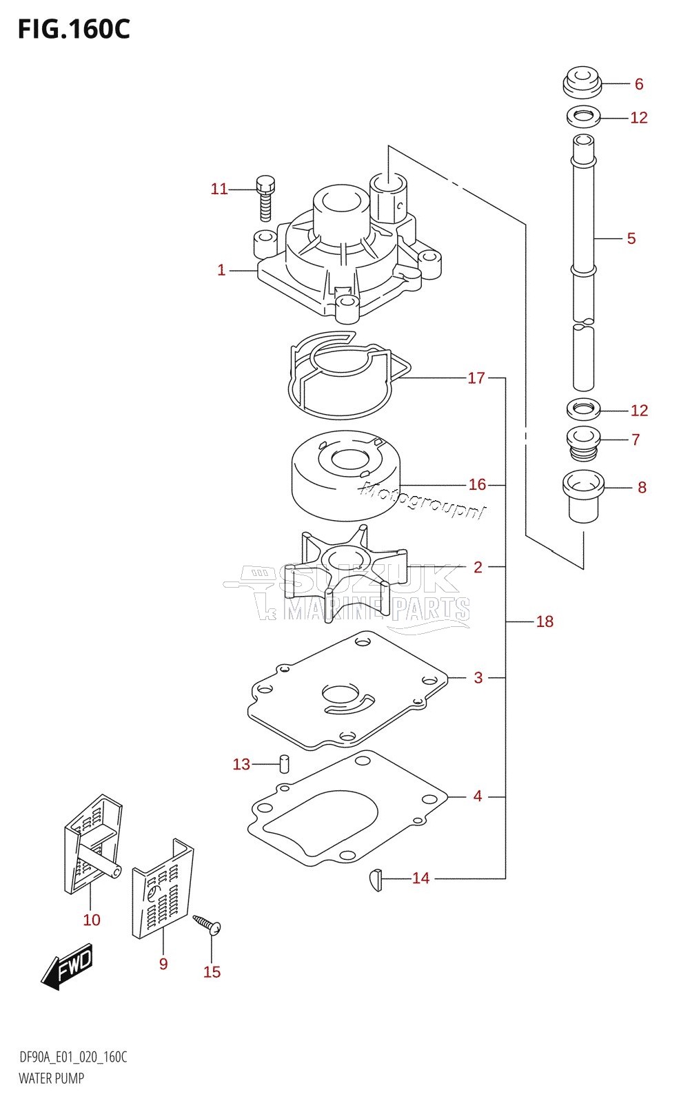 WATER PUMP (DF80A:E01)