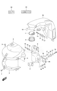 Outboard DF 200AP drawing Silencer/Ring Gear Cover