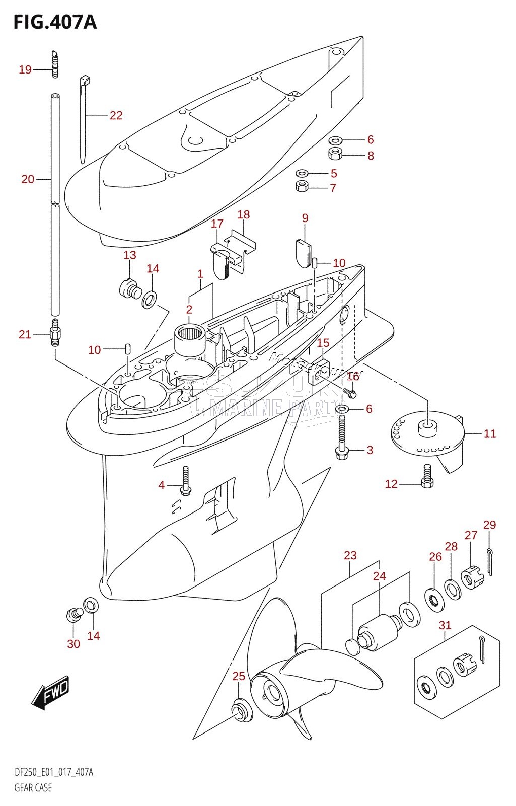 GEAR CASE (DF200T:E01)