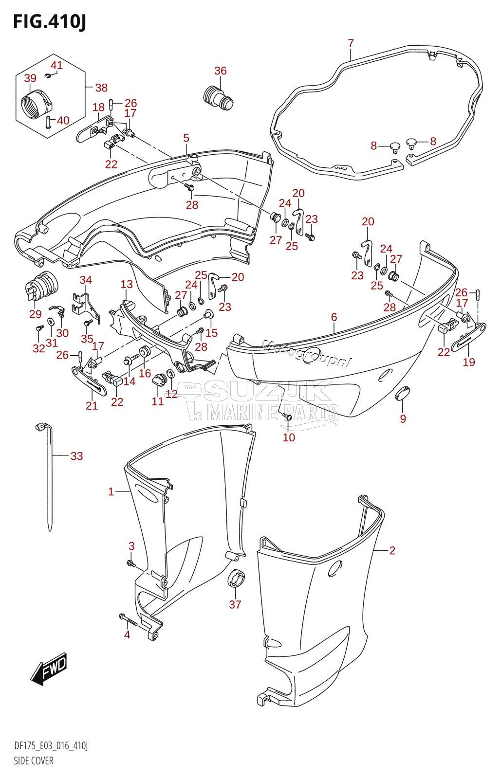 SIDE COVER (DF150ST:E03)