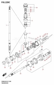 DF200AZ From 20003Z-710001 (E03)  2017 drawing TRANSMISSION (DF200AZ:E03)