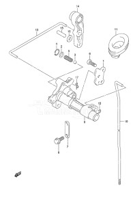 Outboard DF 9.9A drawing Clutch Rod w/Remote Control