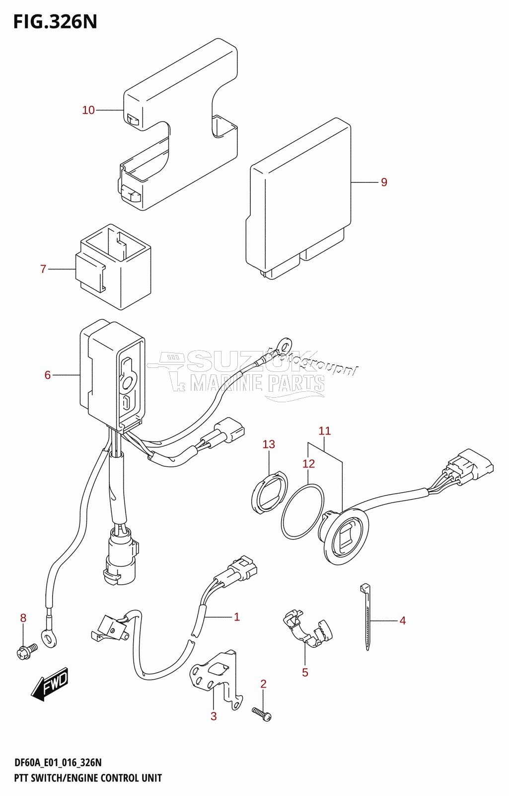 PTT SWITCH /​ ENGINE CONTROL UNIT (DF50AVT:E01)