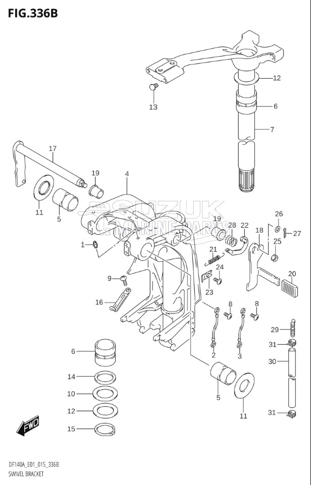 SWIVEL BRACKET (DF115AT:E01)