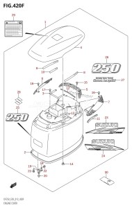 DF250ST From 25004F-310001 (E03)  2013 drawing ENGINE COVER (DF250Z:E03)