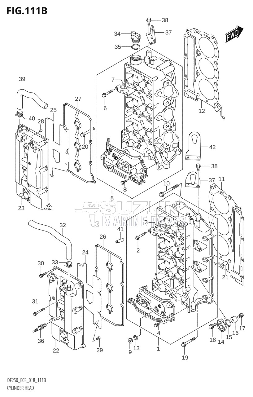 CYLINDER HEAD (DF250T,DF250Z)