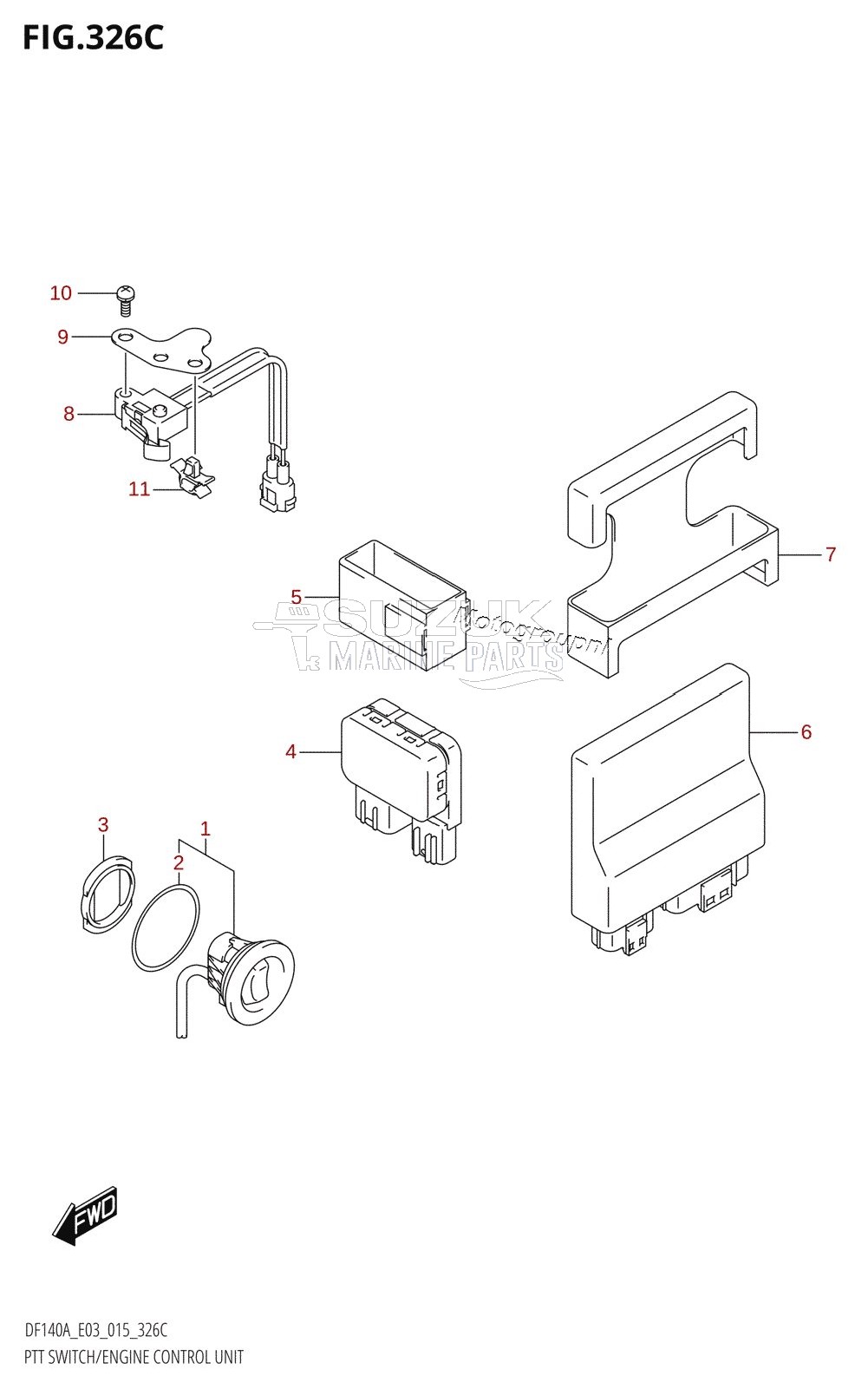 PTT SWITCH /​ ENGINE CONTROL UNIT (DF115AZ:E03)