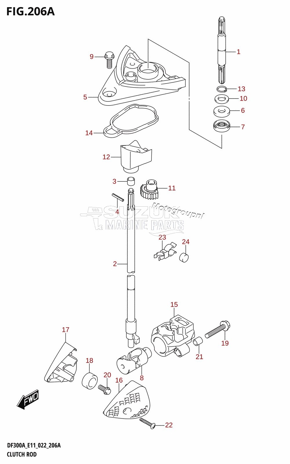 CLUTCH ROD (020,021)