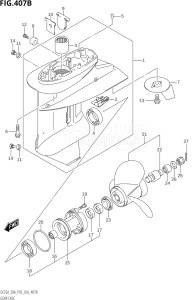 02504F-610001 (2016) 25hp P03-U.S.A (DF25A  DF25AQ  DF25AR  DF25AT  DF25ATH) DF25A drawing GEAR CASE (DF25AR:P03)