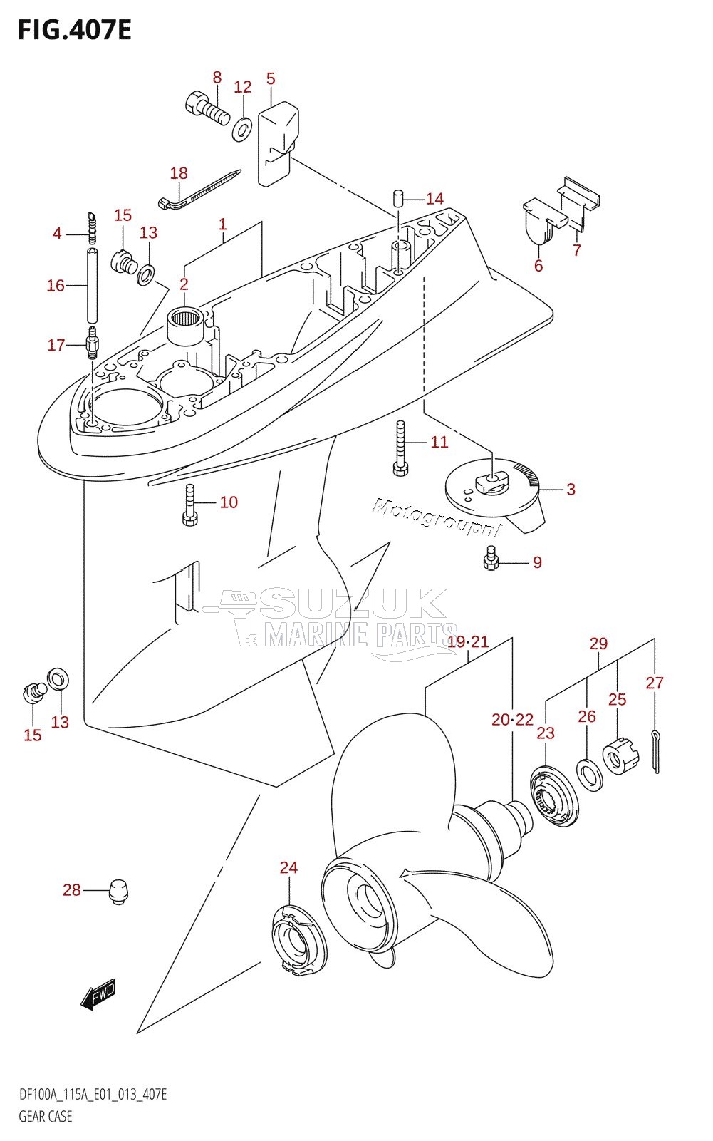 GEAR CASE (DF115AZ:E01)