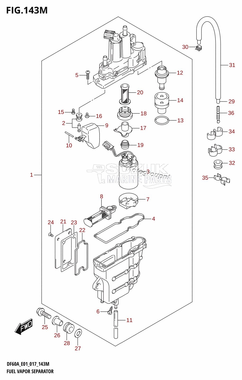 FUEL VAPOR SEPARATOR (DF60ATH:E40)