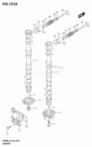 DF175AT From 17503F-440001 (E11 - E40)  2024 drawing CAMSHAFT (DF200AT,DF200AZ)