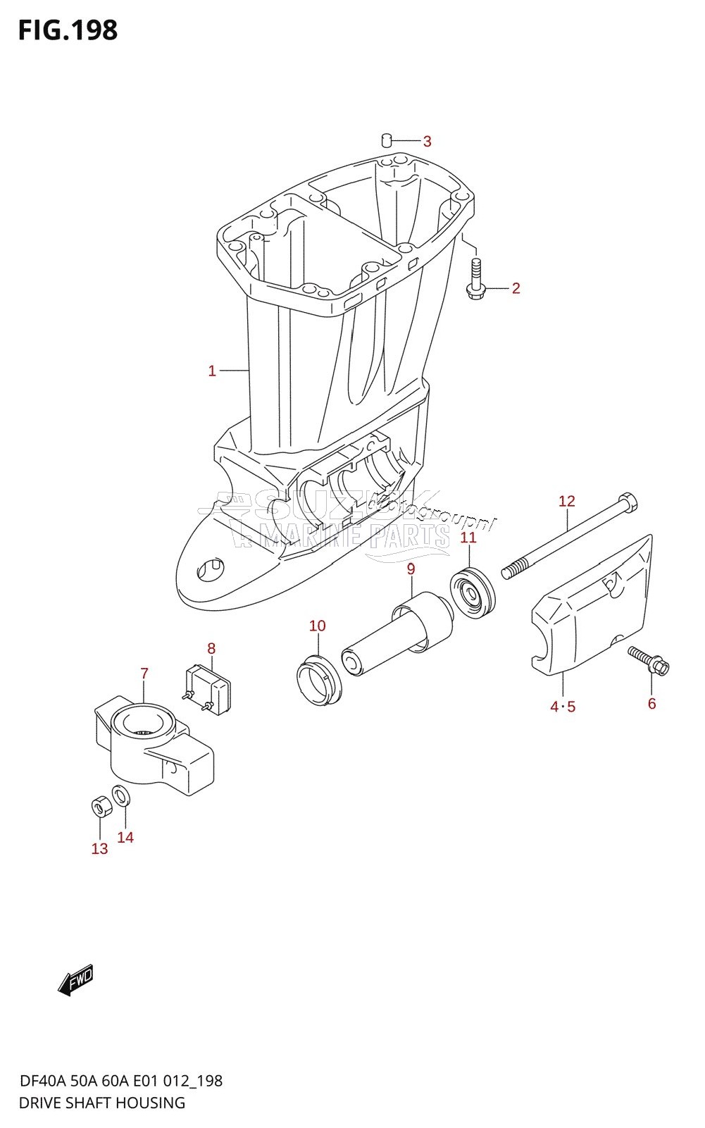 DRIVE SHAFT HOUSING (DF40AQH E01)