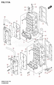 DF200Z From 20002Z-340001 (E01 E40)  2023 drawing CYLINDER HEAD (DF200T,DF200Z,DF225T,DF225Z)