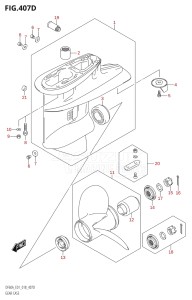 06003F-810001 (2018) 60hp E01 E40-Gen. Export 1 - Costa Rica (DF60AVT  DF60AVTH) DF60A drawing GEAR CASE (DF60AQH,DF60ATH)