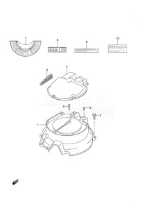 Outboard DF 25 V-Twin drawing Magneto Cover Remote Control/Gas Assist Tilt