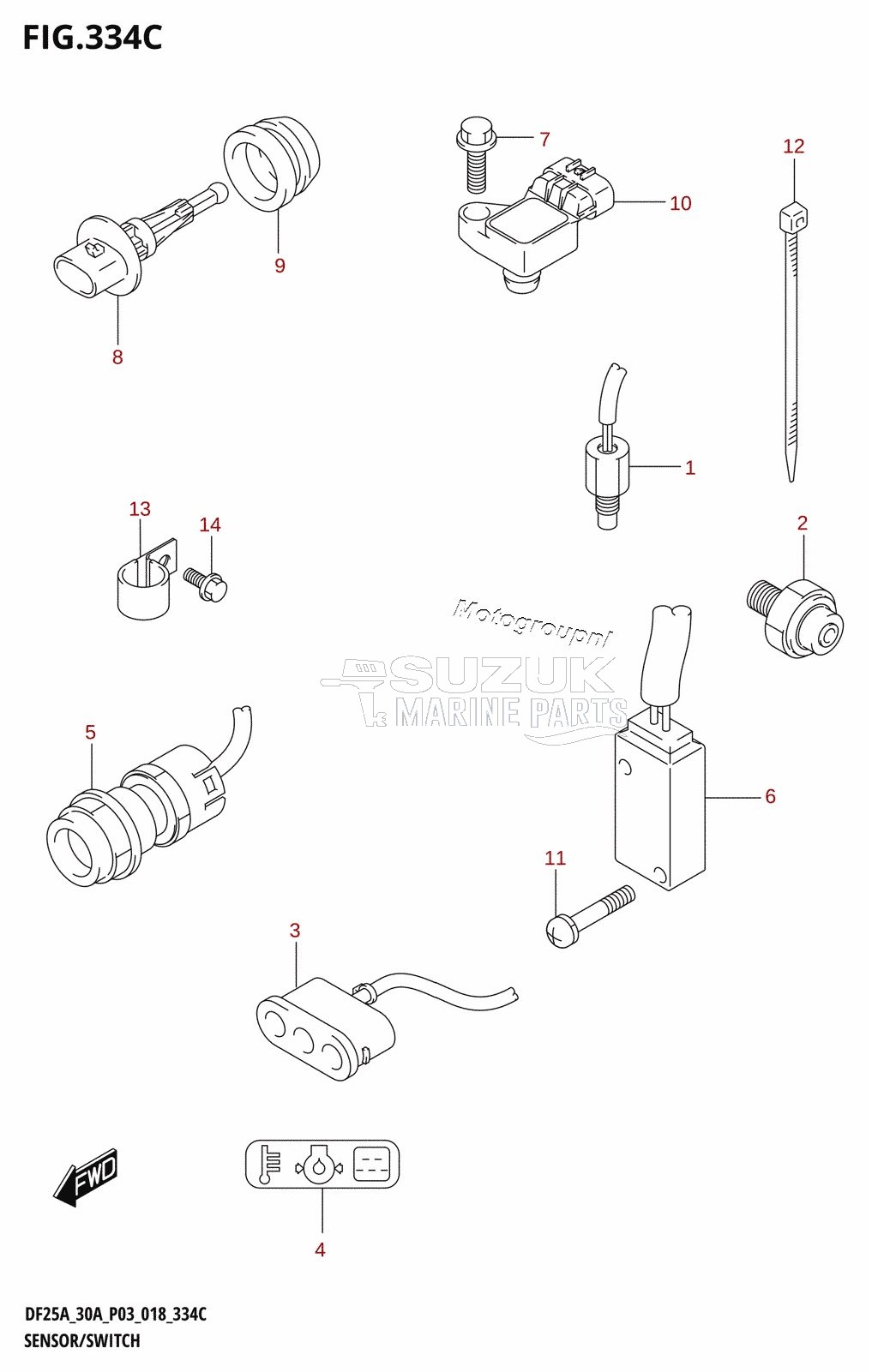 SENSOR /​ SWITCH (DF25ATH,DF30ATH)