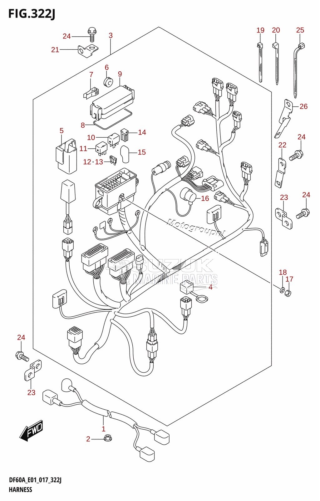 HARNESS (DF60AQH:E01)