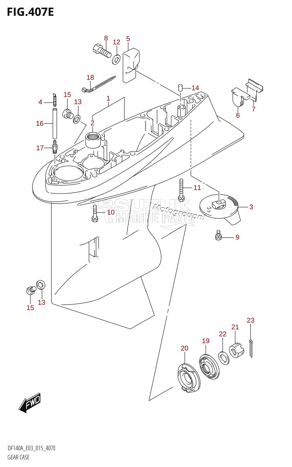 GEAR CASE (DF140AZ:E03)