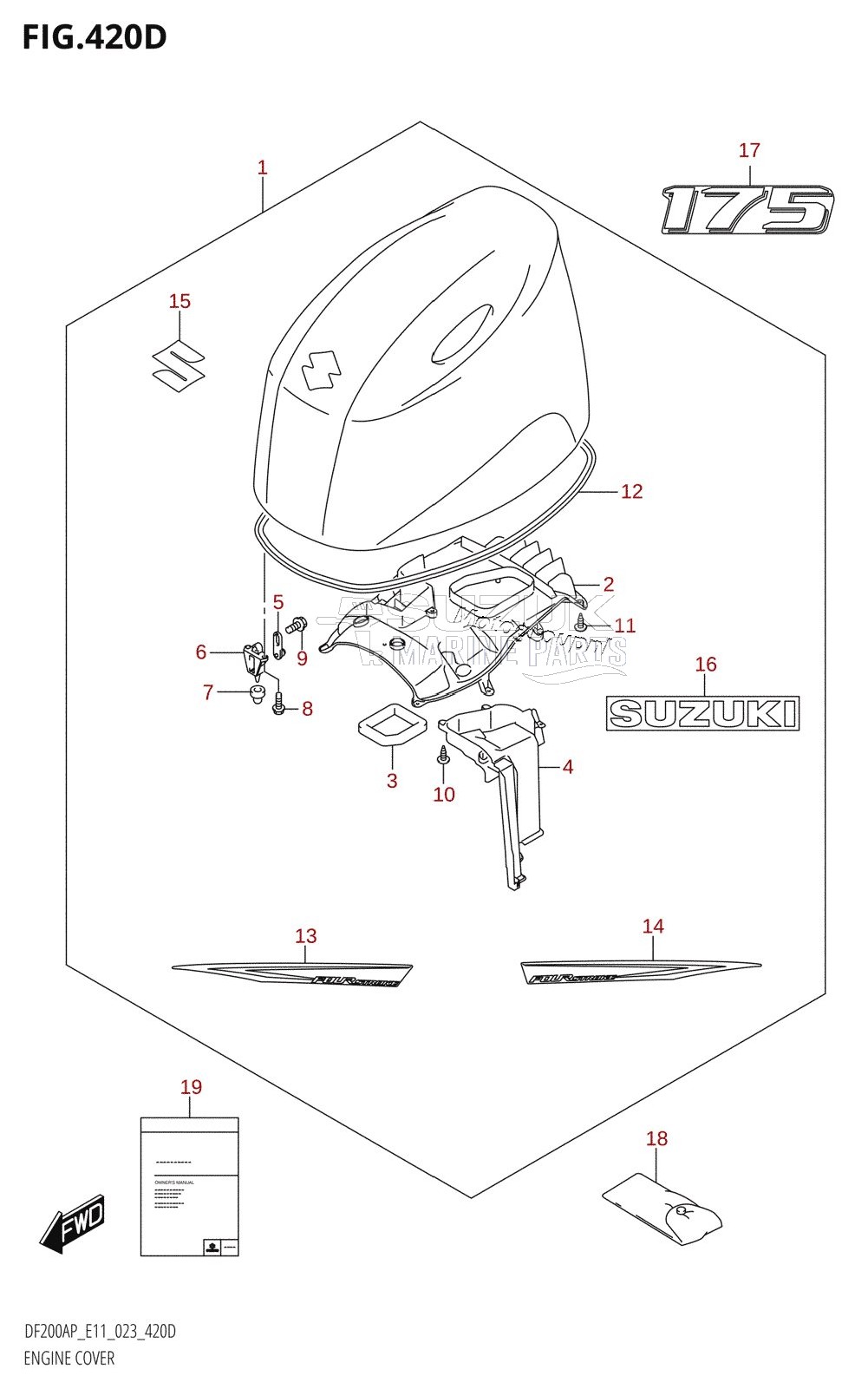 ENGINE COVER (DF175AP:(021,022,023))